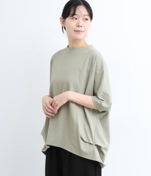 コットン天竺ボイルラグランタックプルオーバー(グレー-ONESIZE)