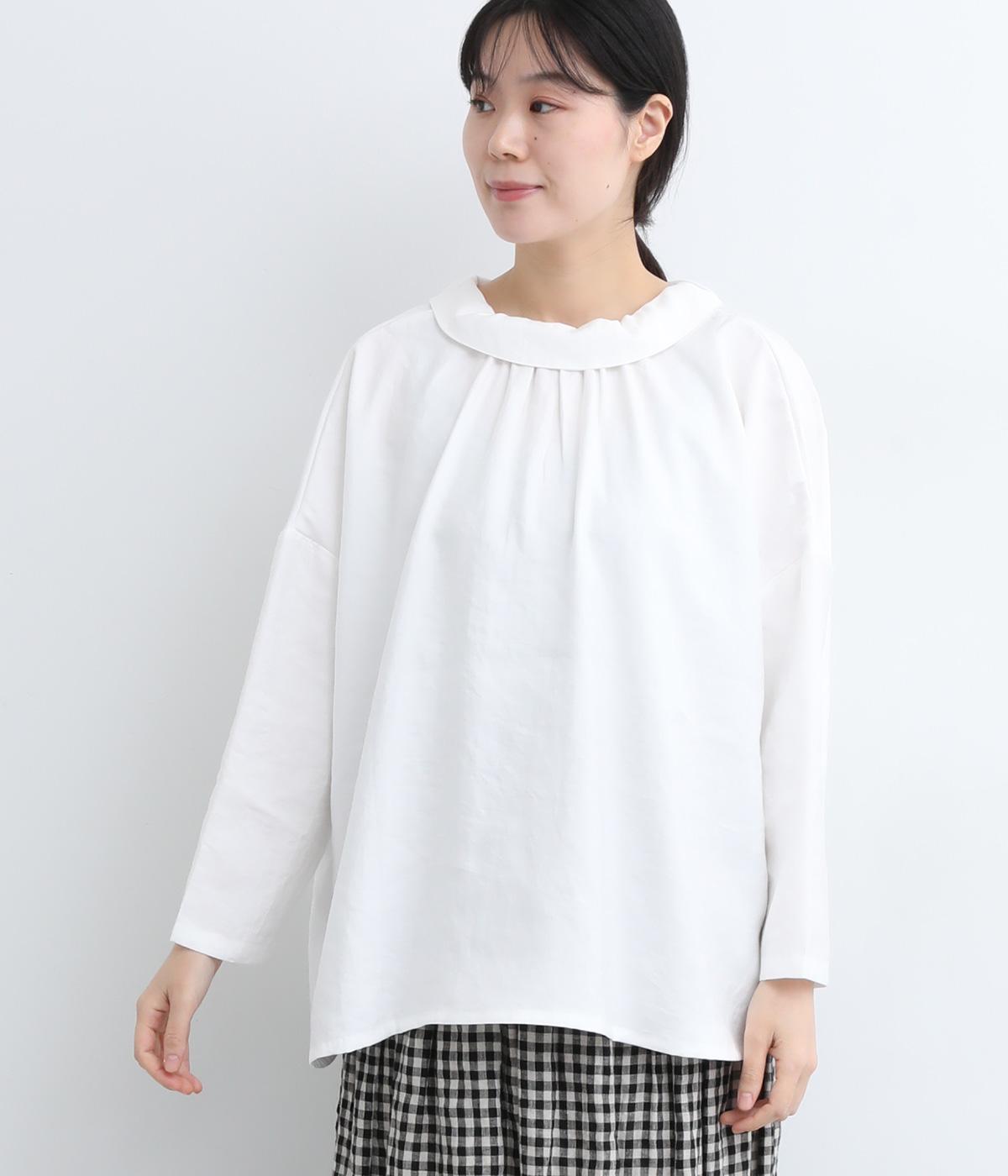 ポリレーヨンナイロン2wayブラウス(オフホワイト-ONESIZE)