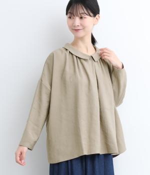 ポリレーヨンナイロン2wayブラウス(グレーベージュ-ONESIZE)