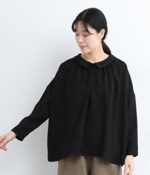 ポリレーヨンナイロン2wayブラウス(ブラック-ONESIZE)