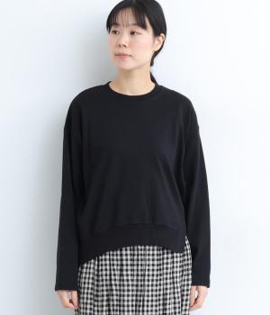 ベビーオンスコットンアシメ裾リブプルオーバー(ブラック-F)