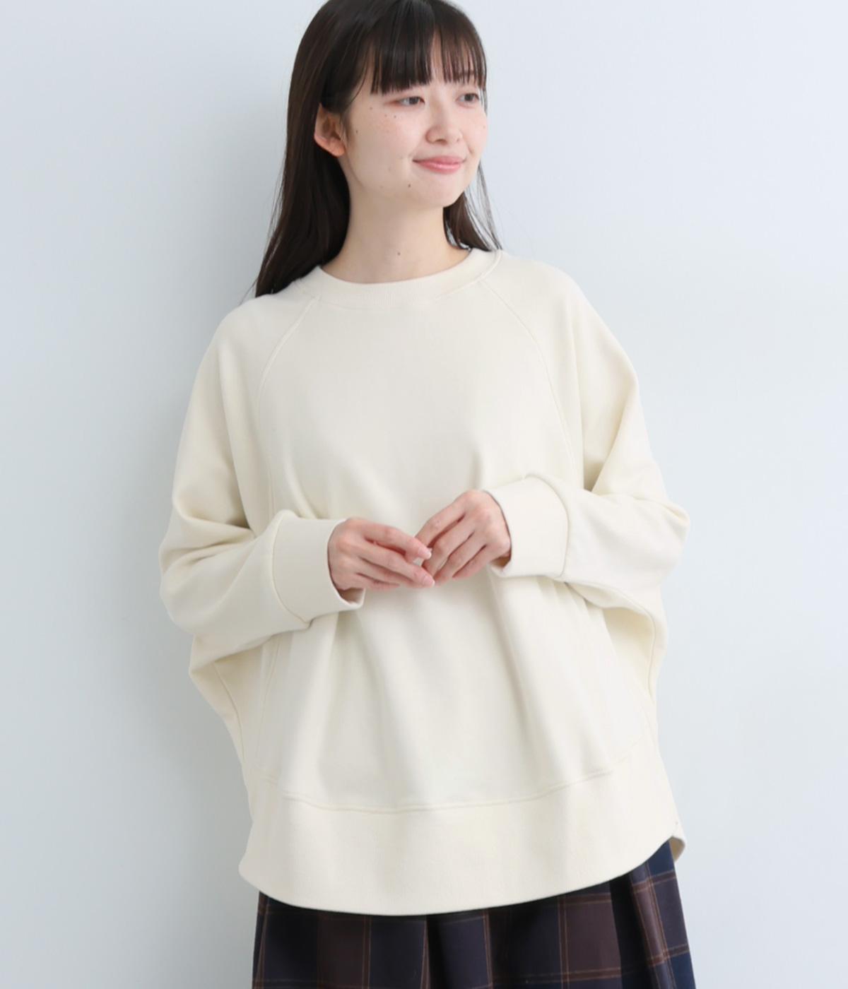 ベロア裏毛リブプルオーバー(ライトベージュ-F)