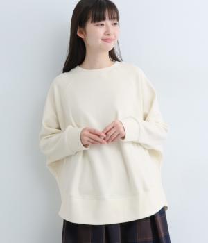 ベロア裏毛リブプルオーバー(ライトベージュ-F)