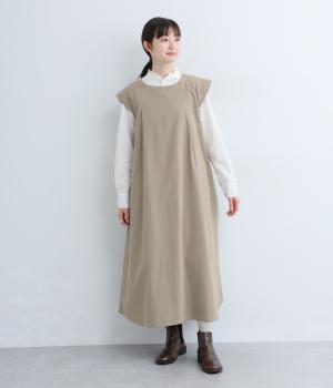 コットンツイルピーチ起毛ワンピース