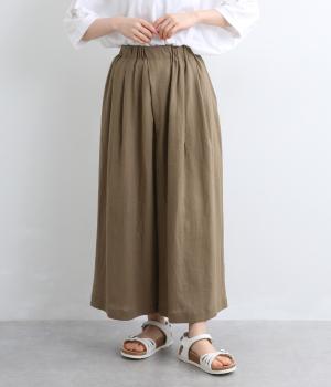 ラミーギャザーワイドフレアパンツ(モカ-F)