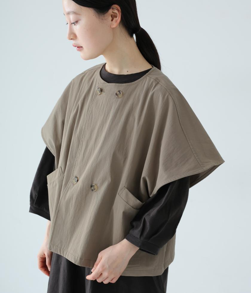 コットンナイロンツイルダブル釦ベスト