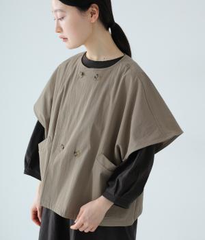 コットンナイロンツイルダブル釦ベスト