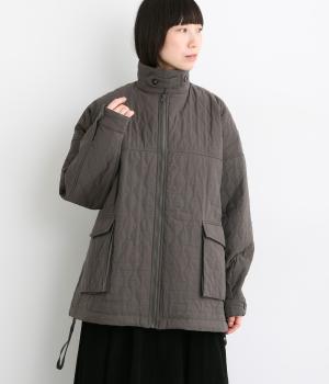 微撥水キルティング　2wayZIPブルゾン（ダークチャコール・F）