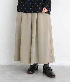 タックギャザーワイドパンツ（グレーベージュ・F）