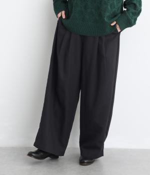 タックワイドパンツ（ブラック・F）