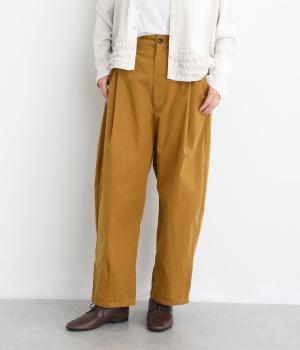 裾タックパンツ（キャメル・F）