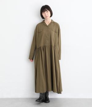 かぶりシャツワンピース（グレーベージュ・F）