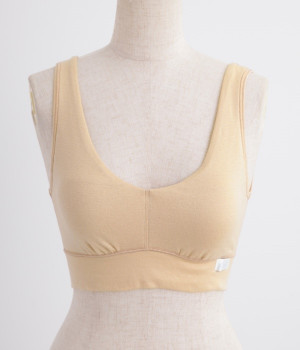 シンプルシリーズソフトブラ(モカベージュ-L)