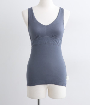 シンプルシリーズ　カップ付タンクトップ(ナイトブルー-M)