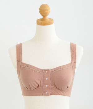 ファッションシリーズ　前開きブラ(ローズブラウン-L)