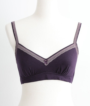 ファッションシリーズ　ソフトブラ(ダークパープル-M)