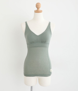 ヘルシーシリーズ　ブラキャミ(ハーブグリーン-L)