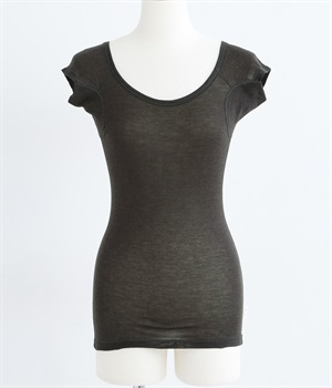 サマーシリーズ汗取り付きフレンチインナー(チャコールグレー-L)