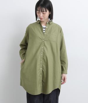 オックスシャツチュニック(ソフトカーキ-F)