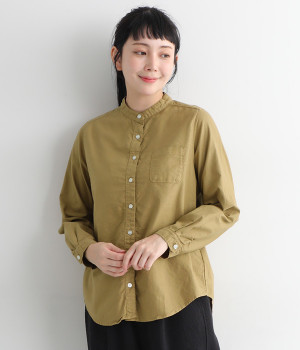 オックススタンドカラーシャツ(ベージュ-ONESIZE)