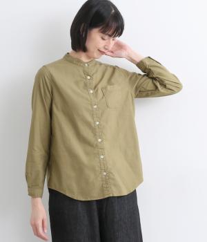 オックススタンドカラーシャツ(モスカーキ-F)