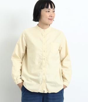 オックススタンドカラーシャツ(アイボリー-M)