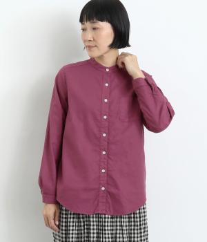 オックススタンドカラーシャツ(カシス-M)