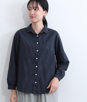 オックス日本製品染シャツ(ネイビー-ONESIZE)