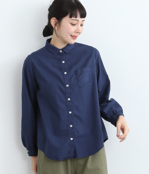 オックス日本製品染シャツ(ダークブルー-ONESIZE)