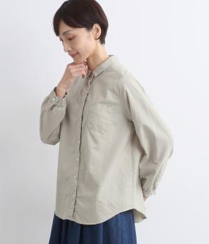 オックス日本製品染シャツ(ライトグレー-F)