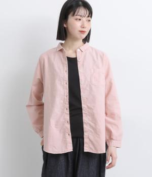 オックス日本製品染シャツ(パウダーピンク-F)