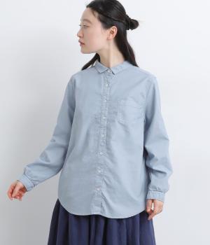 オックス日本製品染シャツ(ライトブルー-F)