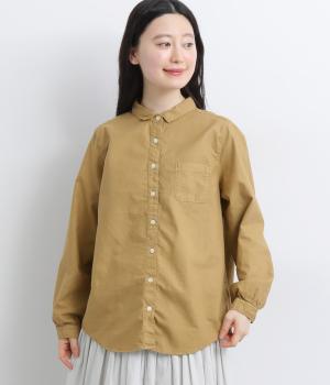 オックス日本製品染シャツ(ベージュ2-F)
