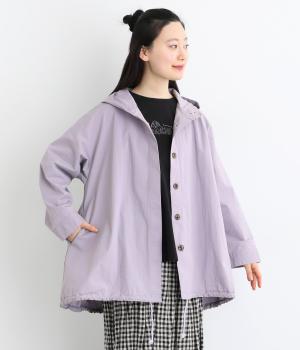 コットンナイロンツイルストレッチコート(クラウドパープル-F)