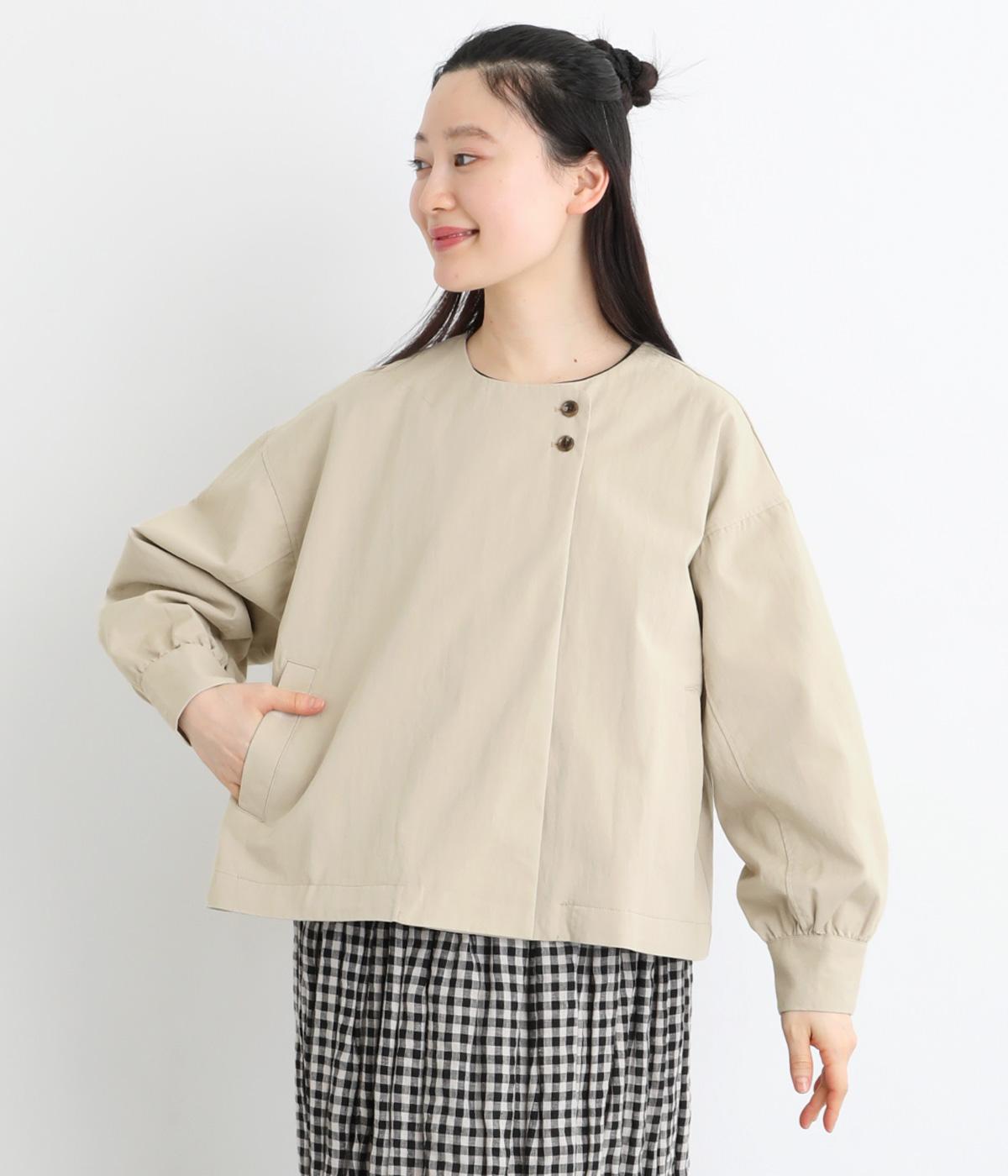 【tukuroi by SUN VALLEY】コットンナイロンツイルジャケット(オフベージュ-F)