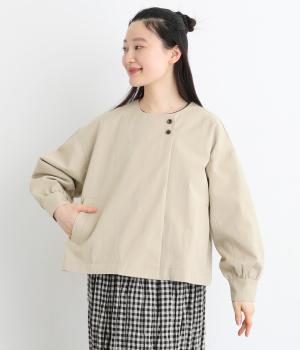 【tukuroi by SUN VALLEY】コットンナイロンツイルジャケット(オフベージュ-F)