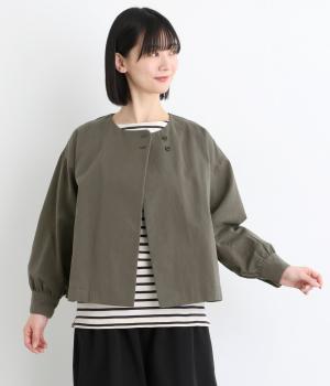 【tukuroi by SUN VALLEY】コットンナイロンツイルジャケット(ダークグレー-F)