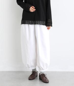 オックス日本製品染ワイドパンツ(シロ-F)