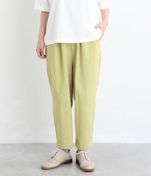 【tukuroi by SUN VALLEY】コットンナイロンツイルパンツ(ライムベージュ-F)