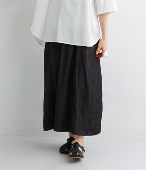 コットンテンセルデニム　バルーンスカート(クロ-ONESIZE)