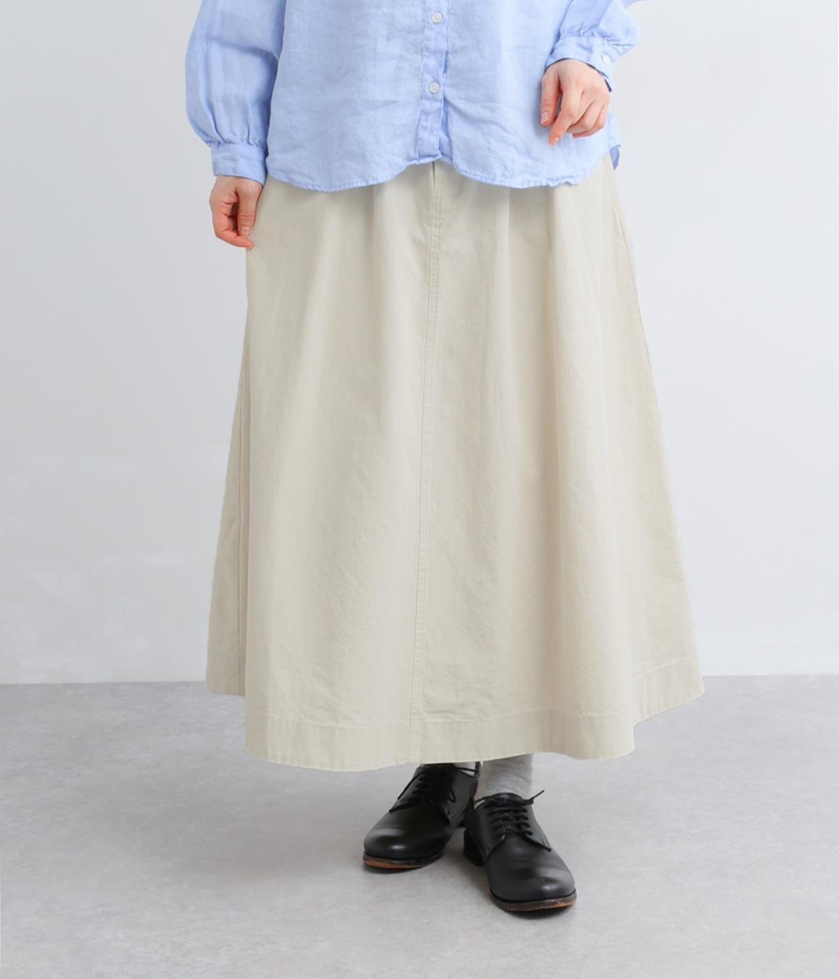 コットンライトドビークロススカート(アイボリー-F)