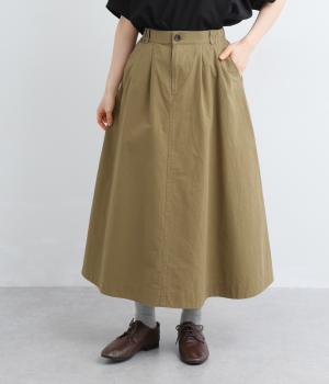 コットンライトドビークロススカート(セピアベージュ-F)