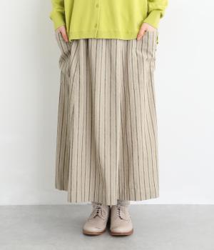 11×12コットンリネン平織Aラインスカート