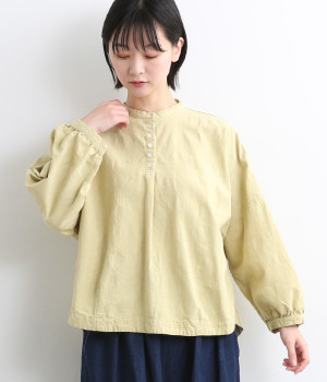 【tukuroi by SUN VALLEY】コットンジャカード日本製品染ドルマンブラウス(ライム-ONESIZE)