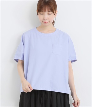 オックス日本製品染めドルマンワイドプルオーバー(ライトブルー-ONESIZE)