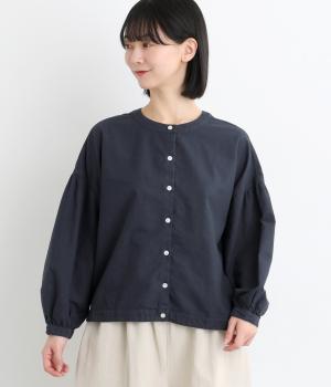 オックス日本製品染2way9分袖ブラウス(ネイビー-F)