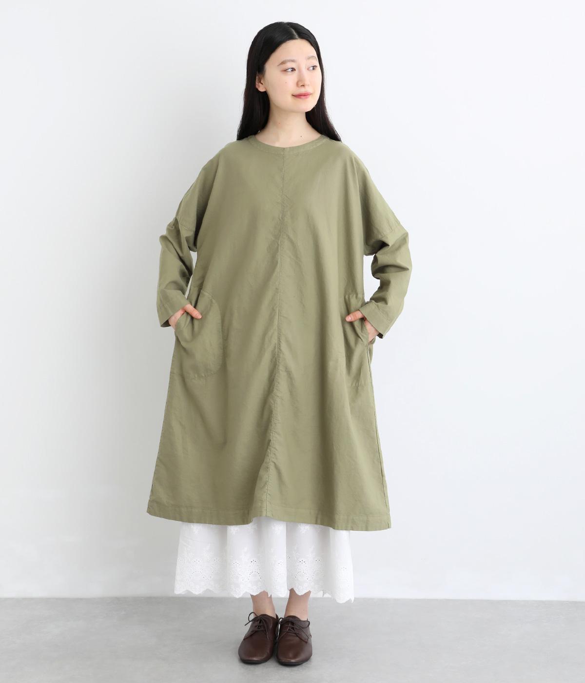 オックス日本製品染ワンピース(ソフトカーキ-F)