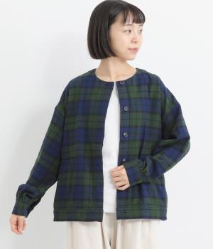 コットン平織×綾織二十織　ジャケット(ブラックウォッチ-F)