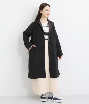 コットン平織×綾織二十織　コート(クロ-F)