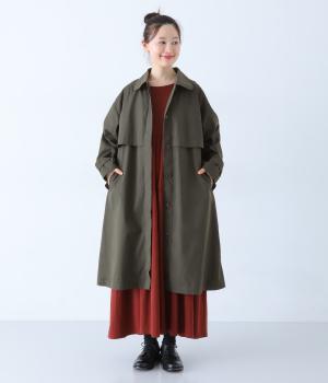 TCナイロンピーチ起毛　コート(カーキ-F)